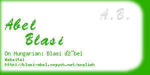 abel blasi business card